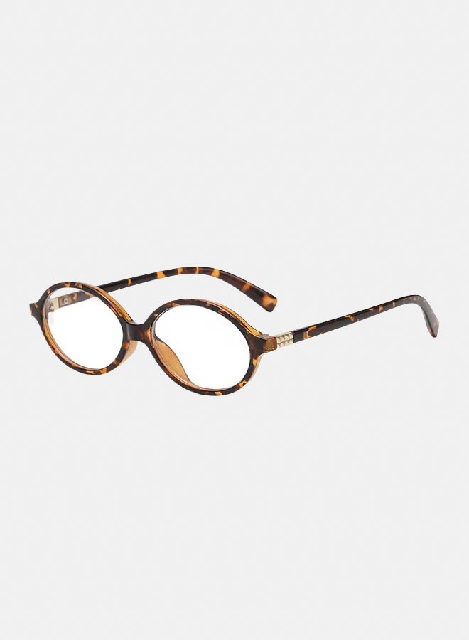 korico Trivon Transparent Leopord Full Rim Oval Sunglasses - Image 1